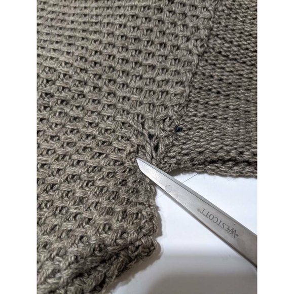 Berretti Womens Italian Sleeveless Cardigan Sweater Brown Faux Fur Collar Size S - Picture 9 of 12